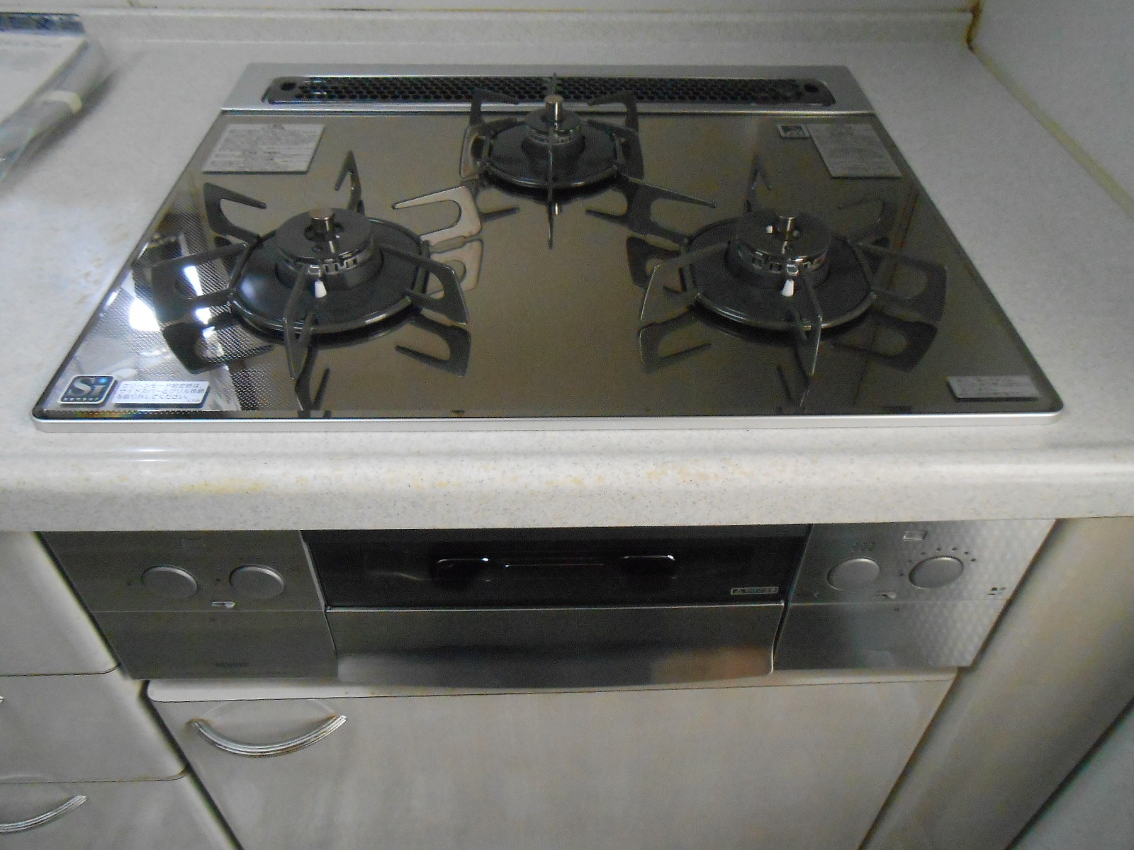 ノーリツ製ガスコンロ　ピアット N3WN8PWASKSTE