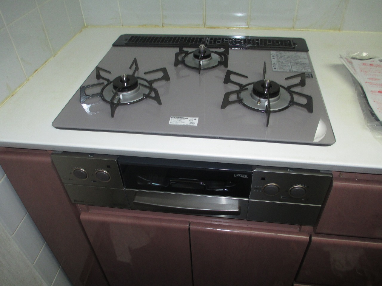 リンナイ製ガスコンロ　リッセ RHS31W17G24R-STW