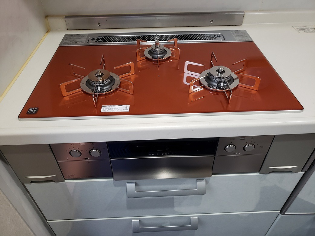 ノーリツ製ガスコンロ ピアットマルチグリル N3S09PWASPSTES