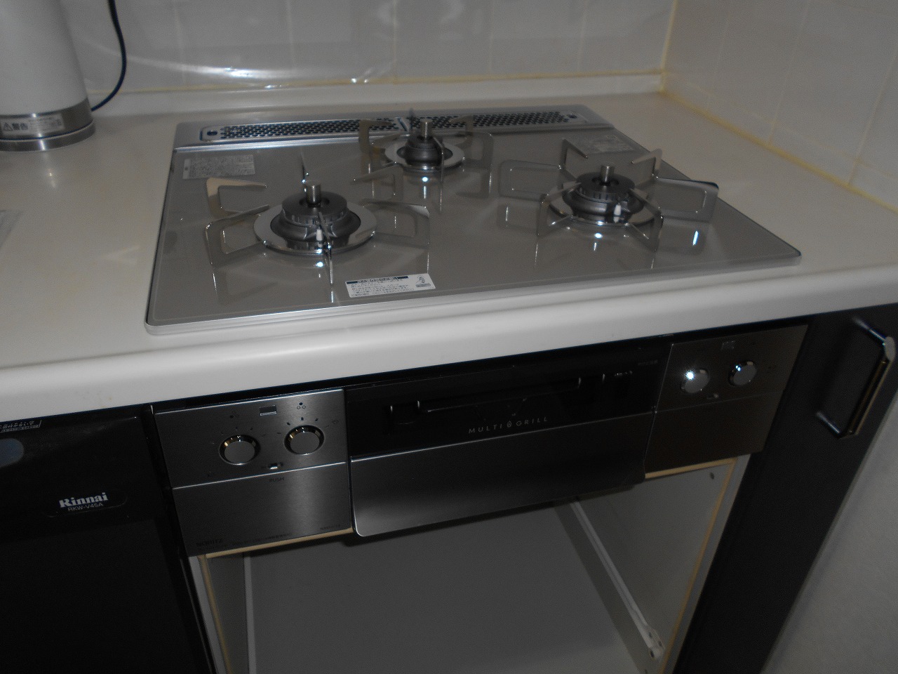 ノーリツ製ガスコンロ ピアットマルチグリル N3S12PWAS6STES