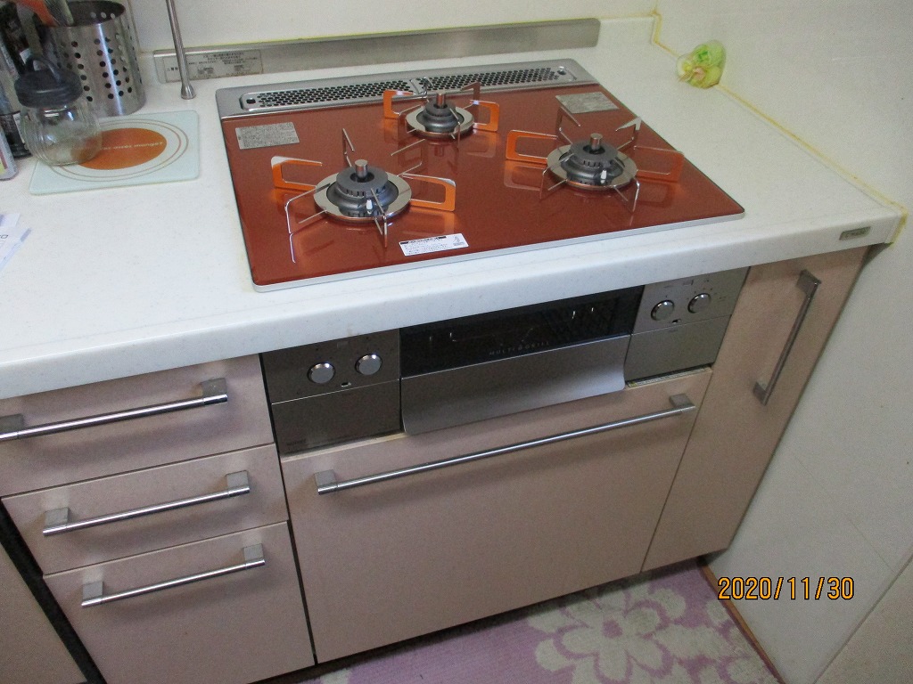 ノーリツ製ガスコンロ　ピアットマルチグリル N3S12PWASPSTES (都市ガス)