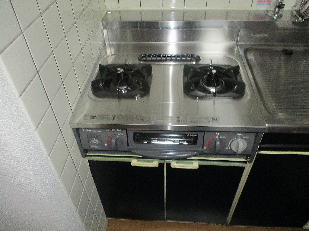 リンナイ製ガスコンロ キャビネット型グリル付 URG-655TS2-L